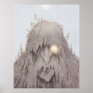 Poster Bosque Troll. Theodor Kittelsen