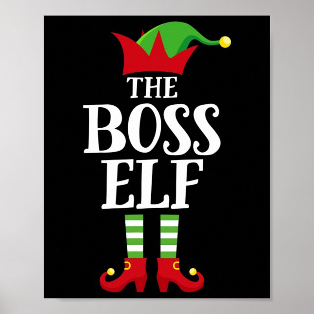Poster Boss Elf Family Matching Christmas Group Elf Pajam (Frente)