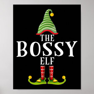 Poster Bóssy Elf Engraçado Matando Pajama Xmas