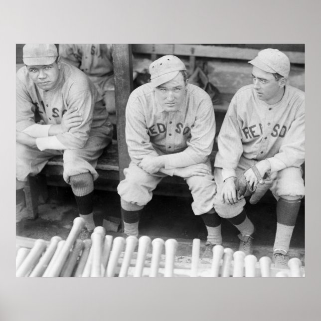 Pôster Boston Baseball de 1916 (Frente)