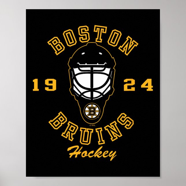 Poster Boston Bruins Hockey Mask Black Officially License (Frente)