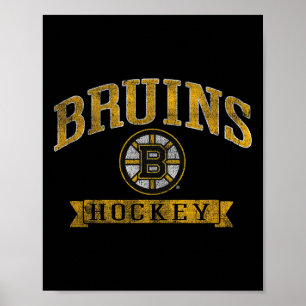 Poster Boston Bruins Hóquei Vintage Dark Heather