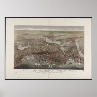 Pôster Boston City View 1873