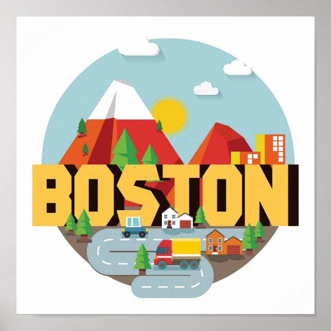 Pôster Boston Como Destino (Frente)