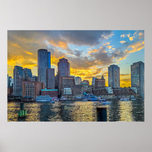 Poster Boston, linha do horizonte MÃE