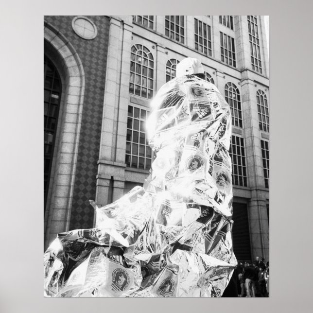 Pôster Boston, MÃE USA, Runner na Maratona Foil Boston (Frente)