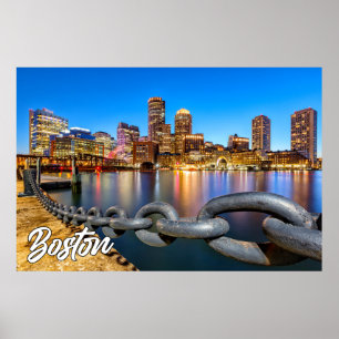Poster Boston, Massachusetts, Estados Unidos