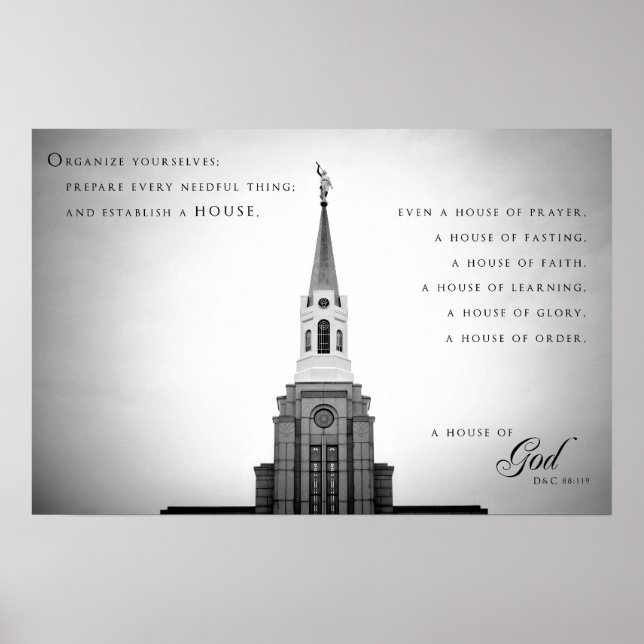 Poster - Boston Massachusetts LDS Temple 2 (Frente)
