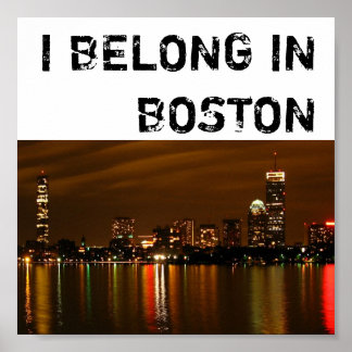 Poster Boston_night, EU PERTENÇO EM BOSTON