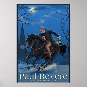 Pôster Boston, passeio de MassachusettsPaul Revere