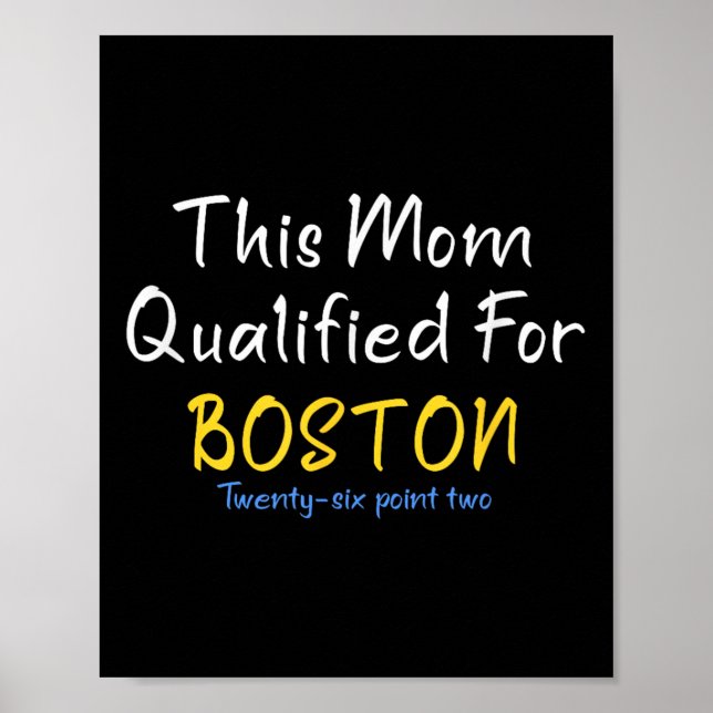Poster Boston qualificou a mamãe como engraçada correndo  (Frente)