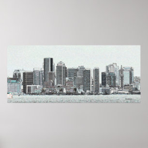 Poster Boston Sketch