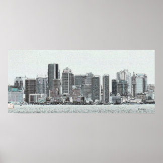 Poster Boston Sketch