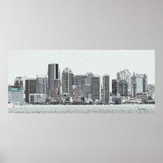 Poster Boston Sketch (Frente)