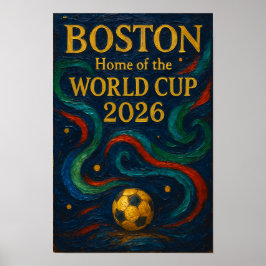 Poster Boston Soccer Art 2026 Football Design