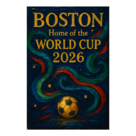 Pôster Boston Soccer Art 2026 Football Design