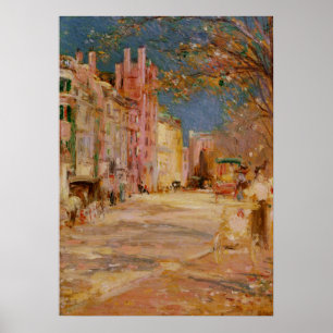 Poster Boston Street Scene - Edward Mitchell Banister 
