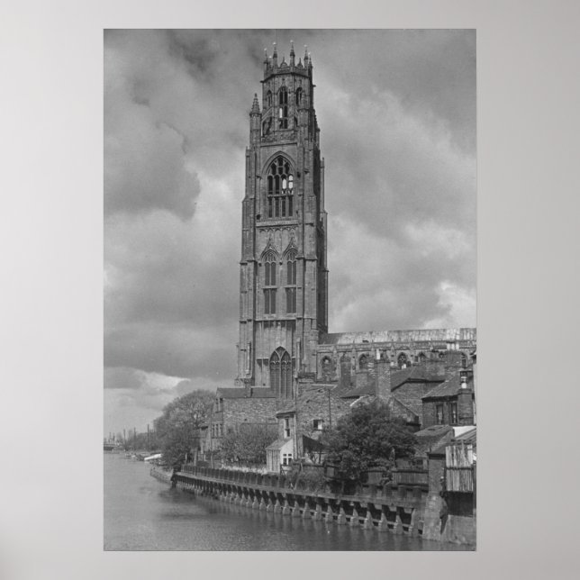 Poster Boston Stump e River Welland, Lincolnshire (Frente)