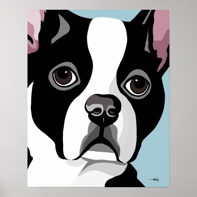 Poster Boston Terrier Art (Frente)