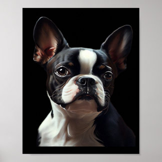 Poster Boston Terrier - Oil Paint Classic T-Shirt