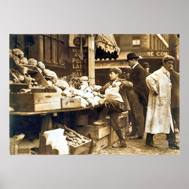 Poster Boston Vegetable Sellers - Início dos anos 1900 (Frente)