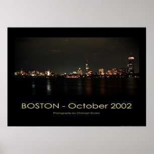 Poster Boston - Vista do Panorama à noite