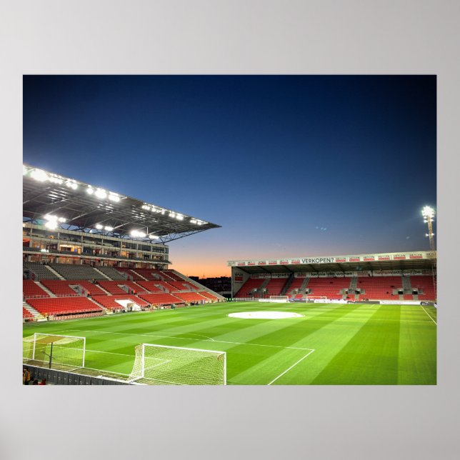 Poster Bosuil Stadion - Royal Antwerp FC - Zonsondergang (Frente)