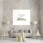 Poster Bota de chuva familiar personalizada e elegante pr<br><div class="desc">Bota de chuva em família,  wellington,  um belo e engraçado presente de família elegante personalizado. Dia de os pais ideal,  Dia de as mães,  aniversário,  nova casa,  aniversário do presente de Natal. Pai,  mãe,  filha e animal de estimação. design. Outras combinações disponíveis.</div>