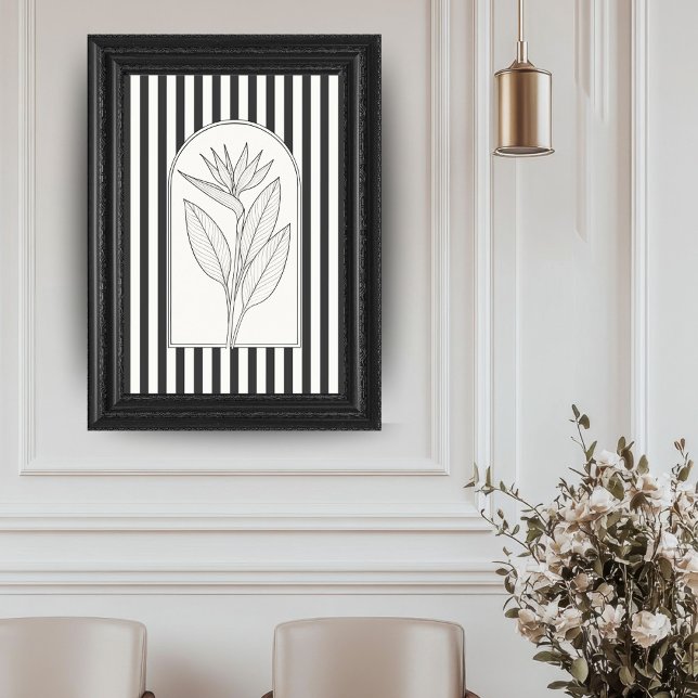 Poster Botânica da Flor Elegante de Sterlitzia (Criador carregado)