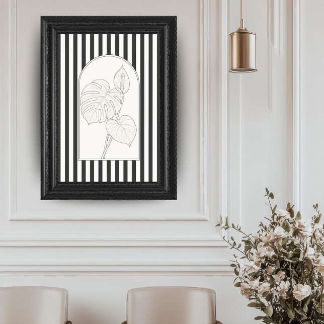 Poster Botânica da Flor Elegante Monstera (Criador carregado)