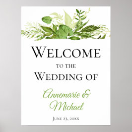 Poster Botânica de Florestas Selvagens Bem-vindos ao Noss