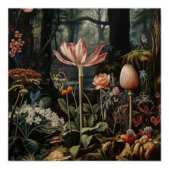 Pôster Botânica numa selva (Frente)