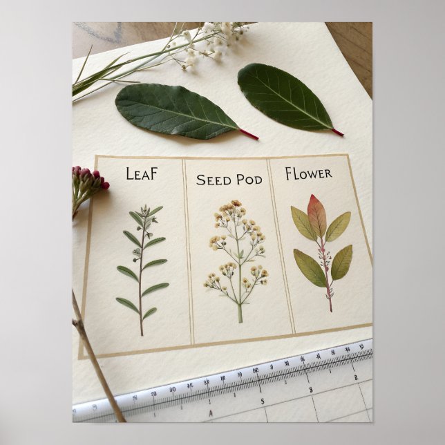 Poster Botanical Scientific Plate (Frente)