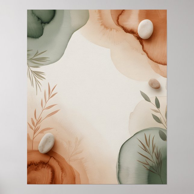 Poster Botânicos Abstratos (Frente)