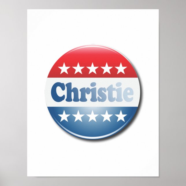 POSTER BOTÃO DE CAMPANHA CHRISTIE (Frente)