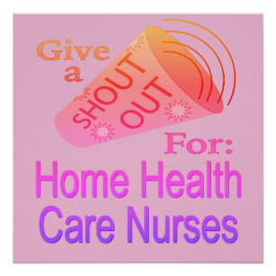 Pôster Botão Shout for Home Health Care