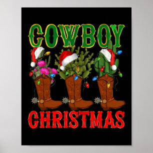 Poster Botas De Natal E Homens Do Cactus Xmas Pjs Wom