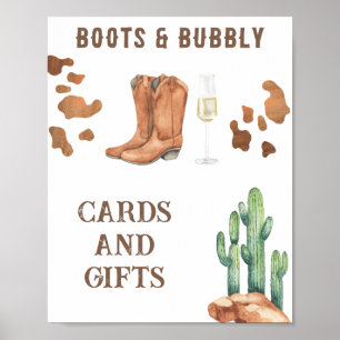Poster botas e Chás de panela borbulhantes e presentes
