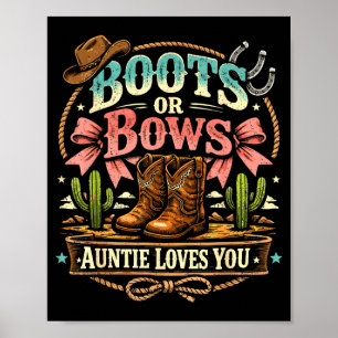 Poster Botas ou Arcos Tia Ama Revelação de Gênero Western