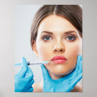 Poster Botox e injeções de enchimento por médico estético