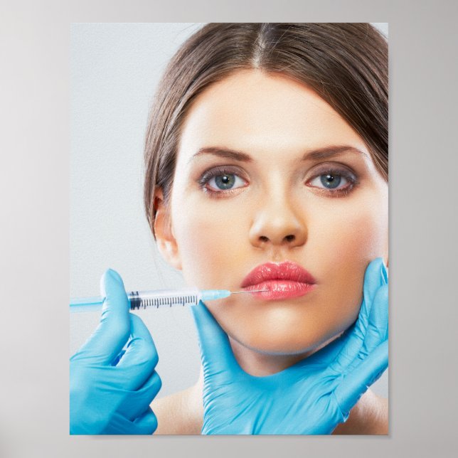 Poster Botox e injeções de enchimento por médico estético (Frente)