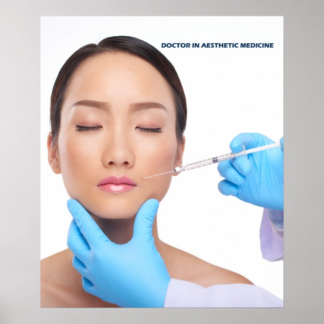 Poster Botox e injeções de enchimento por médico estético (Frente)