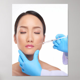 Poster Botox e injeções de enchimento por médico estético