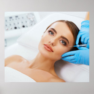Poster Botox e injeções de enchimento por médico estético