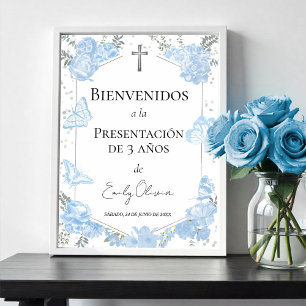 Poster Botterflys de sinais de boas-vindas do apresentaci