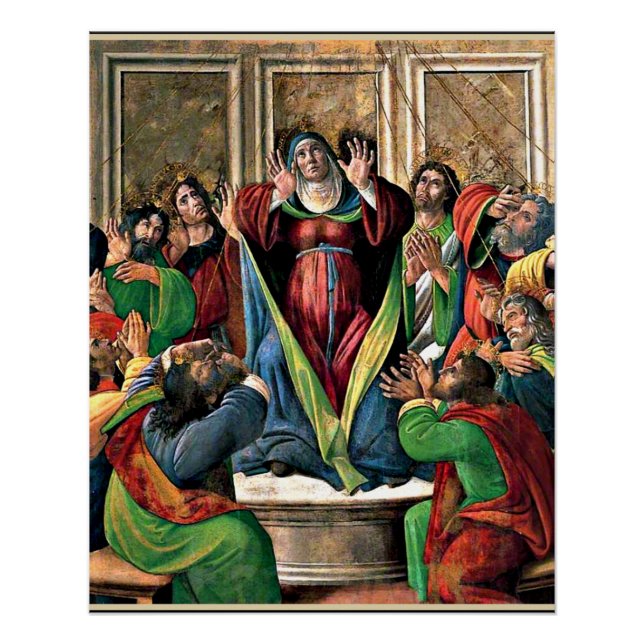 Pôster Botticelli - A Descida do Espírito Santo (Frente)