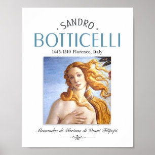 Poster Botticelli Nascimento de Pintura de Vênus e Biolo