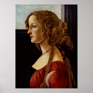 Pôster Botticelli-Retrato de Simonetta Vespucci