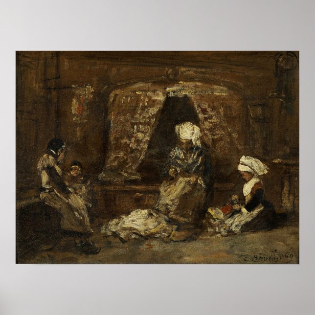 Poster Boudin - Alfaiates de Plougastel 1869 (Frente)