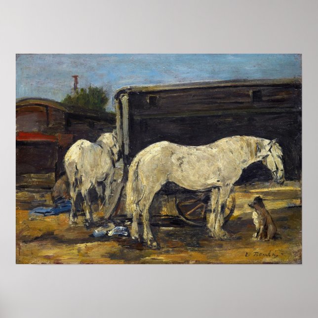 Poster Boudin - Carruagems De Nomades 1885 (Frente)